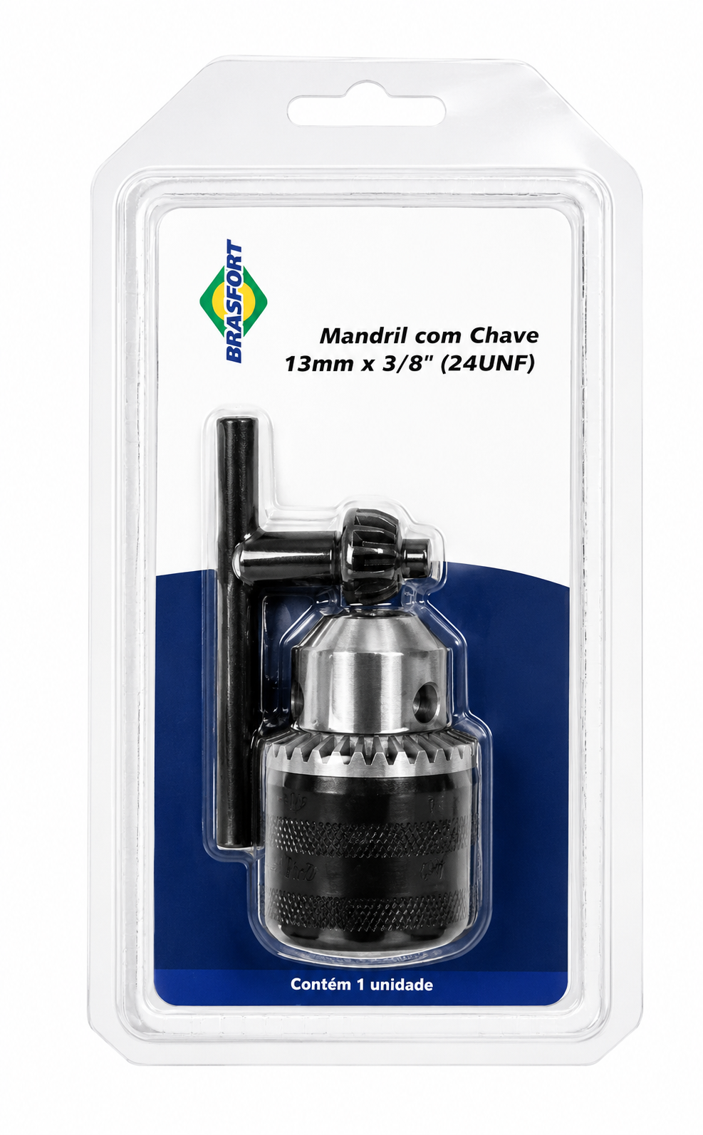 Mandril com Chave 10mm 3/8" 24unf Brasfort