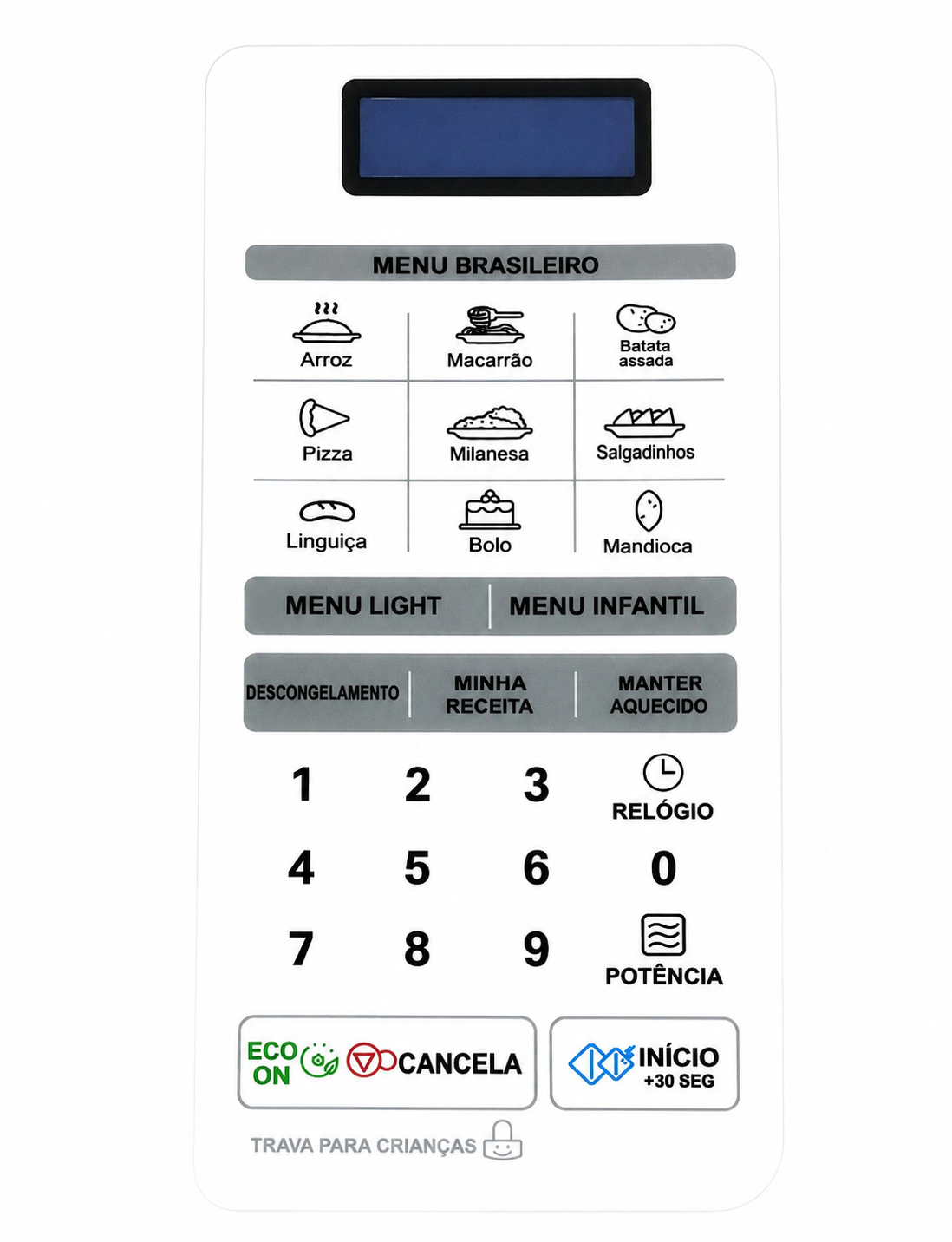 Membrana Teclado Microondas LG Ms-3048 G